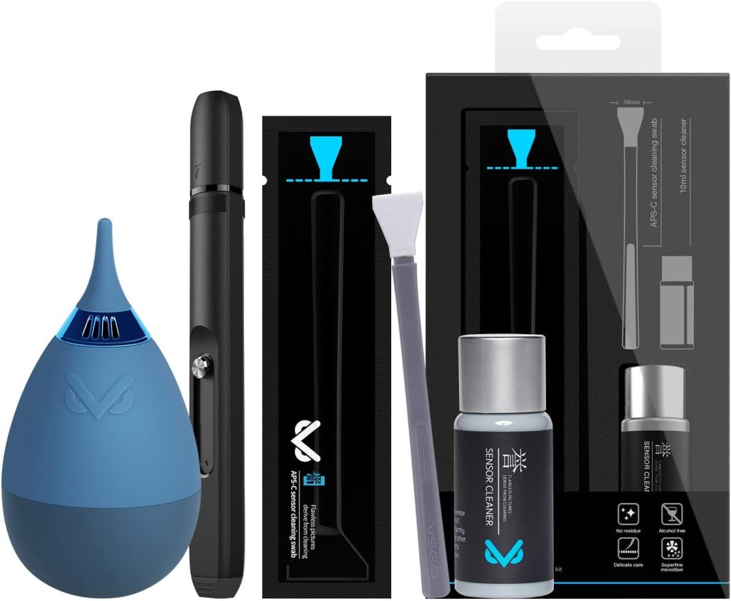 VSGO Camera Sensor Cleaning Kit Professional Lens Cleaning Pen and Air Blaster with Filter Tumbler Design Lens Cleaning Blower