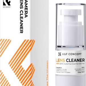 K&F Concept Spray and Microfiber Lens Cleaner Care Kit, Non-Flammable Camera Lens Cleaner and Digital Sensor Cleaning Solution,for Coated Lenses, Binoculars, Scopes, Cameras, and Glasses
