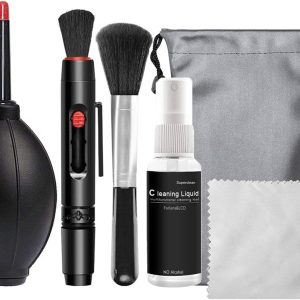 Professional Camera Cleaning Kit (with Waterproof Case),Including Cleaning Solution/5 APS-C Cleaning Swabs/Lens Pen/Air Blower/Cleaning Cloth for DSLR Cameras(Canon,Nikon,Sony)